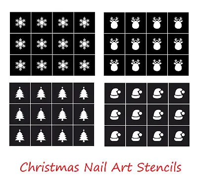 Christmas Winter Wonderland Nail Art Vinyl Decal Sticker Stencil Template Xmas • £4.50