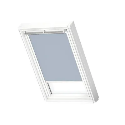 VELUX DKL SK06 4571S Manual Blackout Blind Light Blue Silver Trim 114cm X 118cm • £50