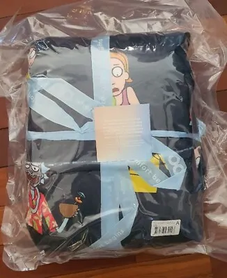 RARE Genuine Oodie Rick And Morty Black Heavy Wearable Blanket Season 3 Release • $149.95