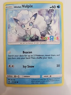 Pokemon Alolan Vulpix Toys R Us Promo Guardians Rising 21/145 Holofoil NM • $9