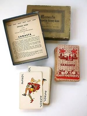 Vintage Canasta Cards And Rules 1950's Argentine Rummy Game Party Fun • $7.99