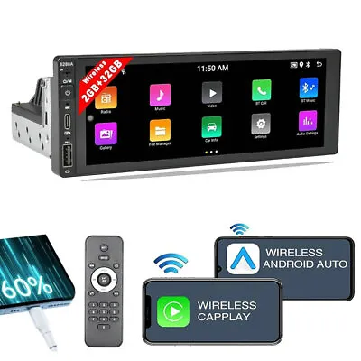 1 Din Car Radio Stereo Touch Screen GPS WiFi Carplay Android Player Navigation • $119.99