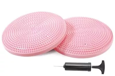 Balance Disk With An Air Pump Exercise Disk For Stability Workout 2 Cherry Pink • $41.38