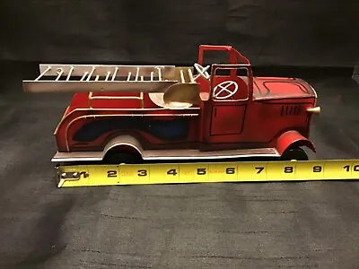 Vintage Tin Firetruck With Ladder • $49.99