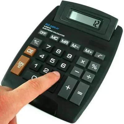 £4.99 • Buy Large Jumbo 8 Digits Calculator Large Buttons Tilt Pop Up School Office Desk