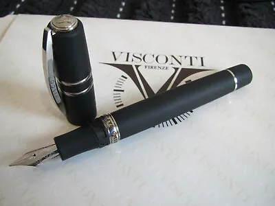 Visconti Homo Sapiens LP Steel Age Midi Fountain Pen 14kt Au Fine Nib MIB • $446.26