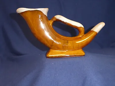 Vintage Van Briggle Pottery Vase/pitcher - Horn Shaped - Brown • $44.95