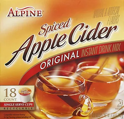 Alpine Spiced Apple Cider Instant Drink Mix 18 K-Cups Expiration Date 08/25 • $12