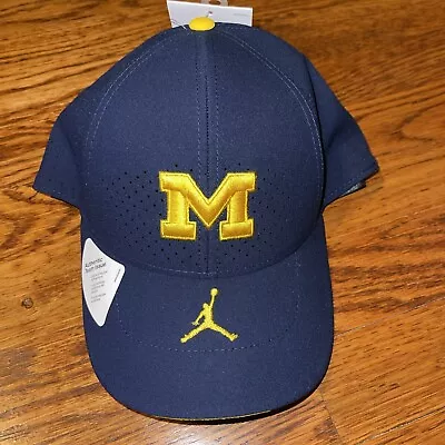 Nike DRI-FIT Jordan Michigan Wolverines On-Field Team Issue Aerobill Hat • $32.99