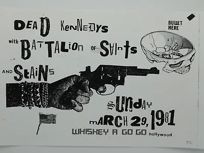 $14.95 • Buy Dead Kennedys Battalion Of Saints The Whiskey Classic 1981 Punk Concert Poster