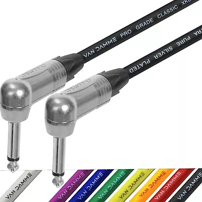 £16.45 • Buy Van Damme Guitar Lead Neutrik 1/4  6.35 Mm Right Angle To Right Angle Jack Plug