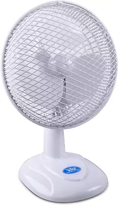 NEW 6  Inch White 2 Speed Freestanding Desk / Clip Fan With Tilting Head • £12.99