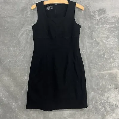 VTG Liz Claiborne Wool Little Black Dress Sheath Old Money Minimal Career Sz 10 • $30