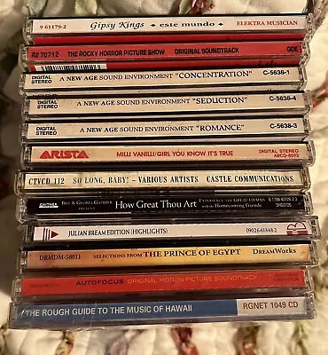 Random CD Lot 12 CDs Rock Pop Hip-Hop Soundtrack Classical Meditation Etc. • $2.99