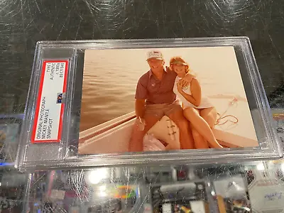 1980's Mickey Mantle + Girl And Drink Fishing Original Snapshot Photo Psa Type 1 • $450