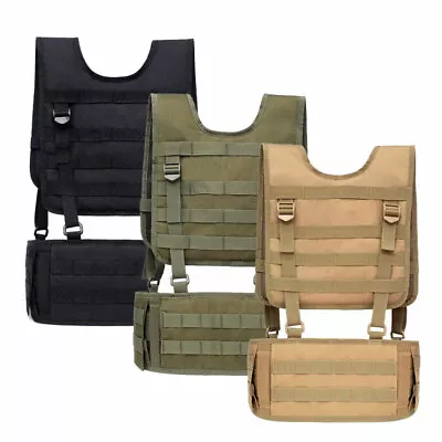 Tactical H-Harness Waist Battle Belt Suspenders Hunting Molle Vest Chest Rig • $19.99