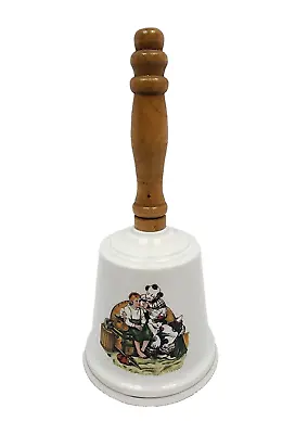 Vintage Porcelain Norman Rockwell Bell 1980  The Clown Bell  Circus Series • $13.97