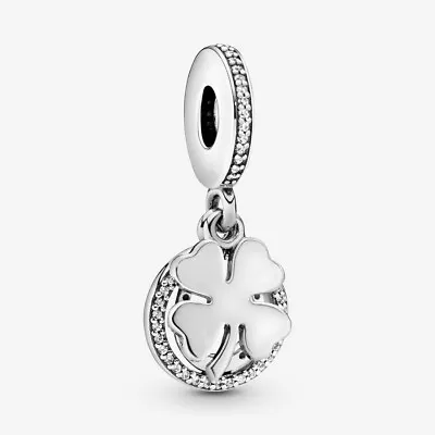 Brand New Genuine Pandora S925 ALE Lucky Four Leaf Clover Charm #792089CZ • £30.99