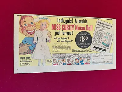 1952 Howdy Doody  MISS CURITY  / CURAD Display Ad (Scarce / Vintage) • $49