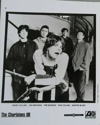 The Charlatans Atlantic Records Publicity Music Photo 8x10 Original Vintage Rare • $14