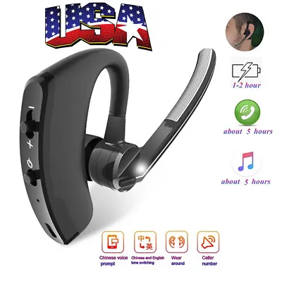 Bluetooth Headset Hands-free Wireless Sport Earphone Earpiece For Cell Phones • $17.47