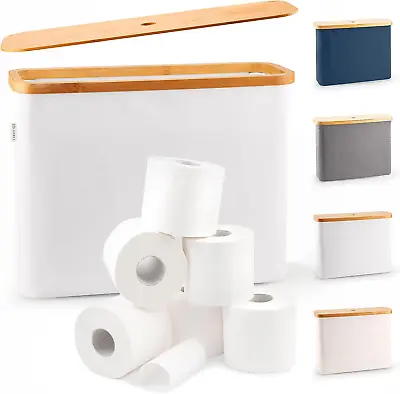 $97.67 • Buy - Toilet Paper Basket Storage The Ultimate Bathroom Organizer Bamboo Basket, Hol