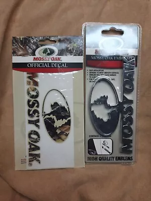 2 Pcs Set- Mossy Oak Emblems & Mossy Oak Decal ( See DESCRIPTION For UPC ) (NEW) • $12