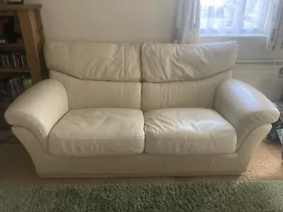 G Plan Leather 2 Seater Sofa • £99