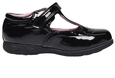 New Girls Miss Fiori Tara T Bar Shoes School Black Size UK 1 UK 2 • £10.99