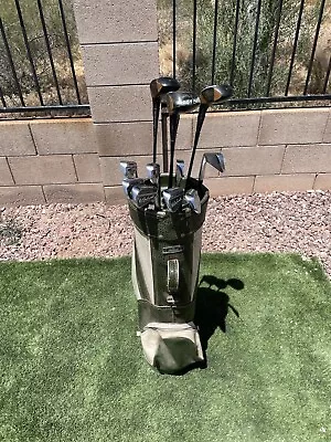 Vintage Stan Leonard Golf Club Set WITH Classic Green/White MacGregor Bag 1960’s • $150