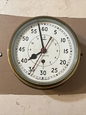 Large Rare Vintage British Military Ships Clock W/8” Dial Attributed To Elliott • $599.99