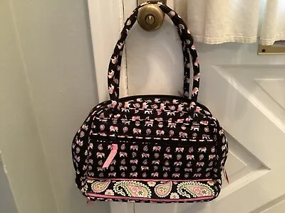 Vera Bradley Retired Ltd. Ed. Pink Elephants Breast Cancer Bag Purse • $24.99