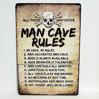 Beer Drinking Funny Rustic Vintage Metal Tin Signs Man Cave Garage • $13.39