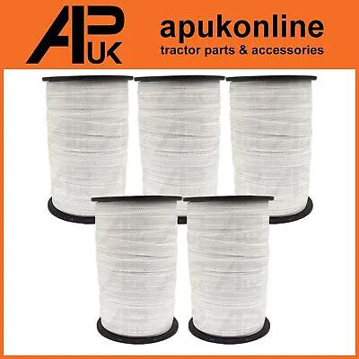 5x 200m Roll X 20mm Stainless Steel Electric Fence Poly Tape Livestock Paddock • £69.99