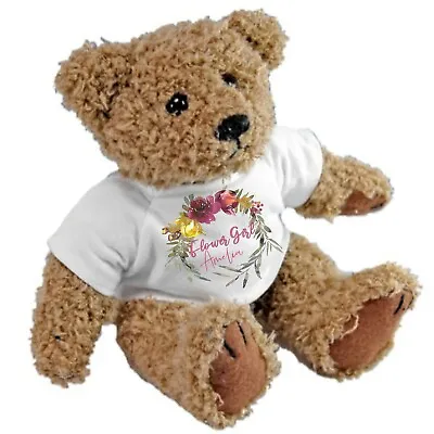 £14.49 • Buy Personalised Teddy Bear For Bridesmaids Flower Girls Ideal Wedding Favour Gift