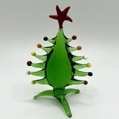 New!! Christmas Collection & Murano Glass Handcrafted Christmas Tree Figurine • $29.90