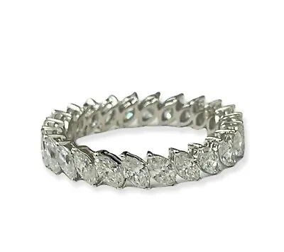 Marquise Eternity Diamond Ring 2.15 Carats White Gold 18kt • $3225