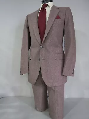 VTG Yves Saint Laurent Made In France Specked Tweed Two Button Full Suit 40 R • $799