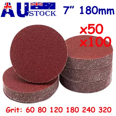 7  Sanding Disc Hook Loop Sandpaper Abrasive Sanding Paper Sander 60-320 Grit AU • $26.69