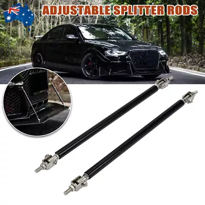 2x Car Front Bumper Lip Splitter Strut Rod Tie Support Bars Adjustable Stainless • $16.95