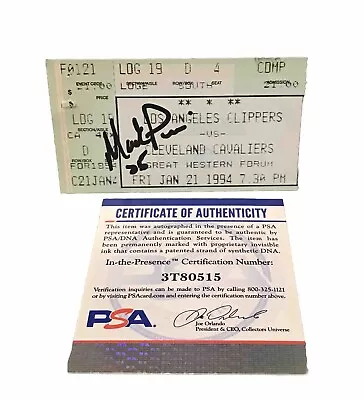 Mark Price Signed Ticket NBA Basketball Clippers Cavaliers Jan 21 1994 PSA Auto • $0.99
