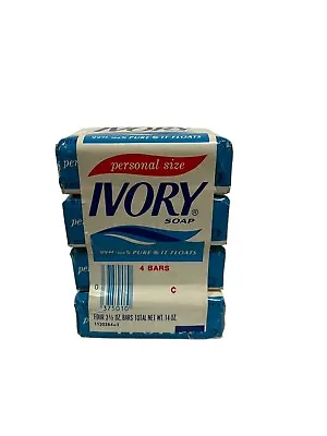 Ivory Soap Personal Size 4 Bars 3.5 Oz Vintage Bar Soap NEW NOS 1987 80's Prop • $19.53