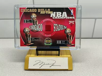 Michael Jordan Salvino NBA Basketball UDA LOA Auto W/ Game Used Floor Display  • $750