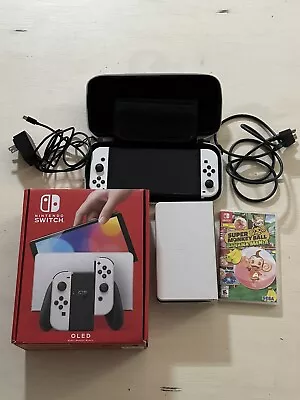 Nintendo Switch OLED Model HEG-001 Handheld Console - 64GB - White BUNDLE • $290