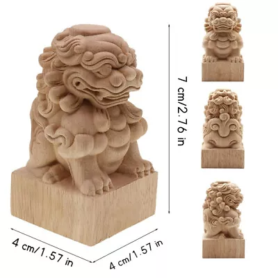 1pc Wood Carved Lion Home Decor Applique Wooden Mouldings Decal Furniture Gift • $36.69