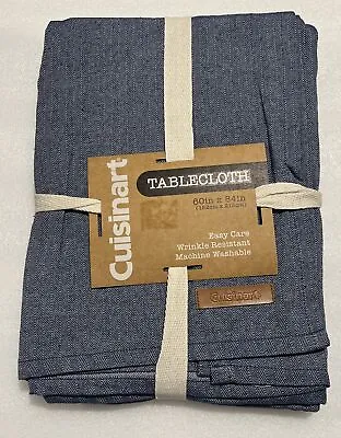 Cuisinart 60 X 84 Inches Blue Cotton/Polyester Tablecloth Machine Wash NWT • $20.99