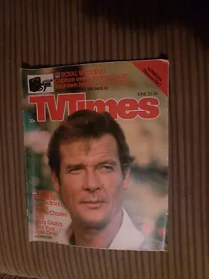 TV Times Magazine 20th June 1981 Roger Moore James Bond For Your Eyes Only • £12