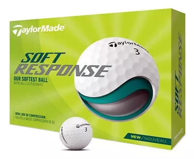 Taylormade Soft Response 1 Dozen Golf Balls - White - New 2022 - Value Plus! • $31