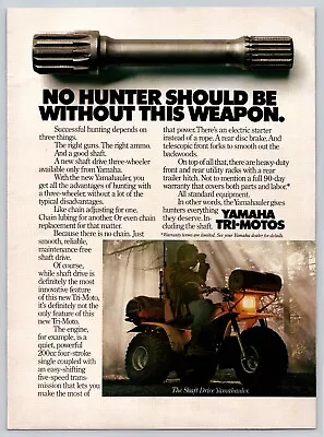 1983 Vintage Yamaha Tri-Motos 200cc Four Stroke Print Ad • $10.99