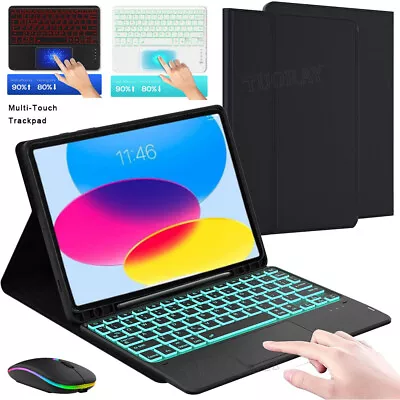 For IPad 10th 9th Gen Air 5 4 3 Pro 11 Backlit Keyboard With Touchpad Case Mouse • £9.99